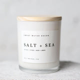 Salt + Sea 11 oz. Soy Candle - Wooden Lid