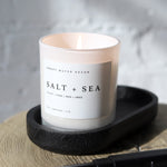 Salt + Sea 11 oz. Soy Candle - Wooden Lid