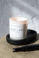 Salt + Sea 11 oz. Soy Candle - Wooden Lid