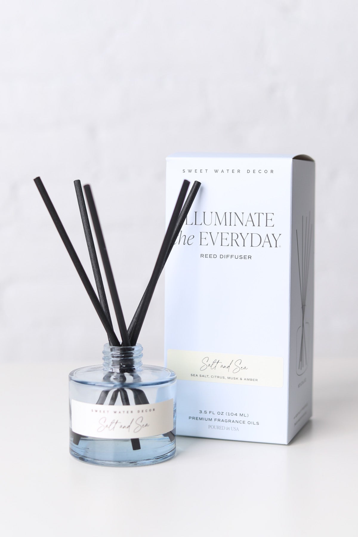 Salt & Sea Reed Diffuser - Blue Tinted Jar