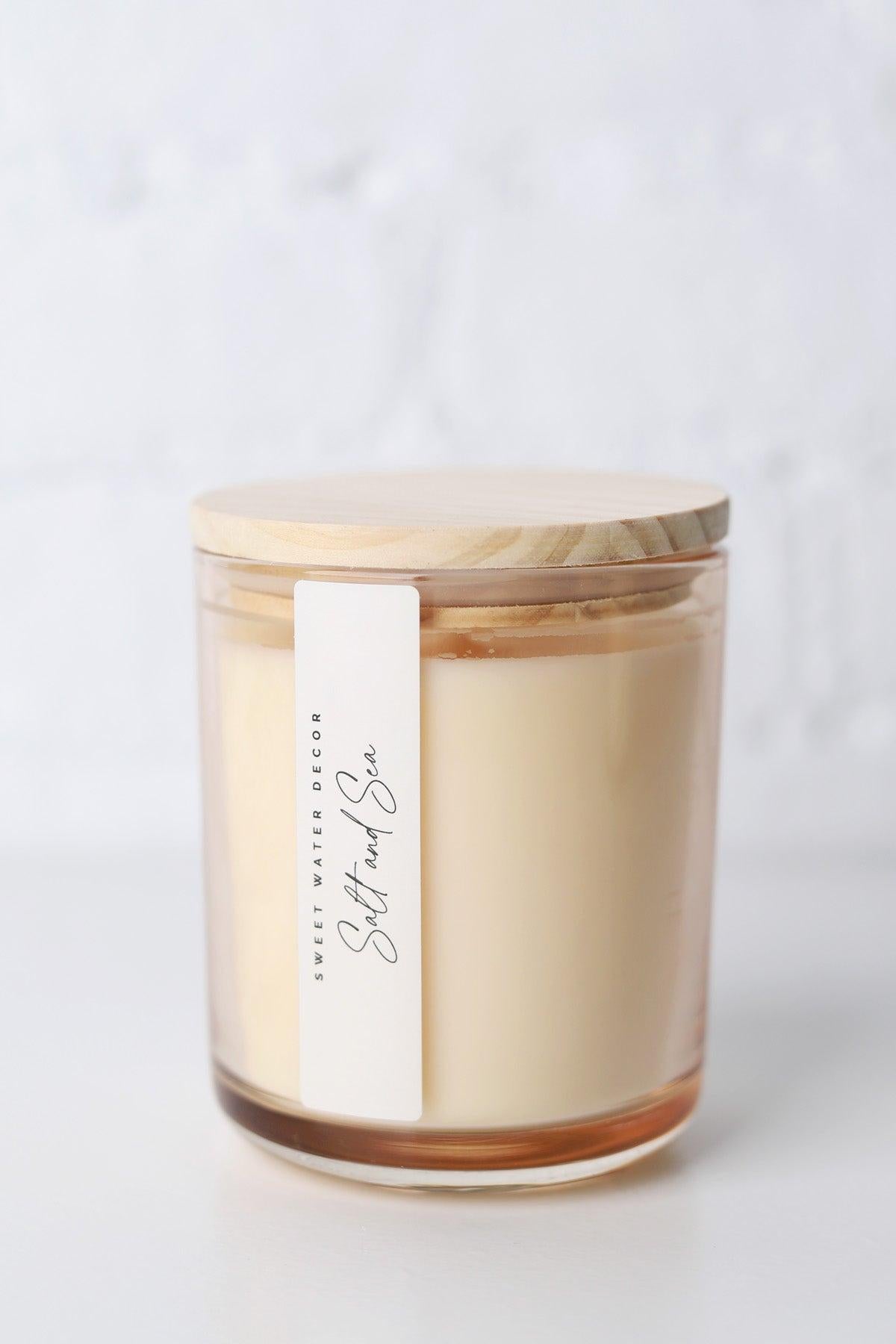 Salt & Sea Tinted Glass Candle - 12 oz.