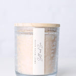 Salt and Sea 12 oz Soy Candle - Blue Floral Tinted Jar