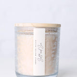 Salt and Sea 12 oz Soy Candle - Blue Floral Tinted Jar