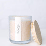 Salt and Sea 12 oz Soy Candle - Blue Floral Tinted Jar
