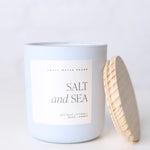 Salt and Sea 15 oz Soy Candle - Matte Blue