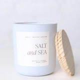 Salt and Sea 15 oz Soy Candle - Matte Blue