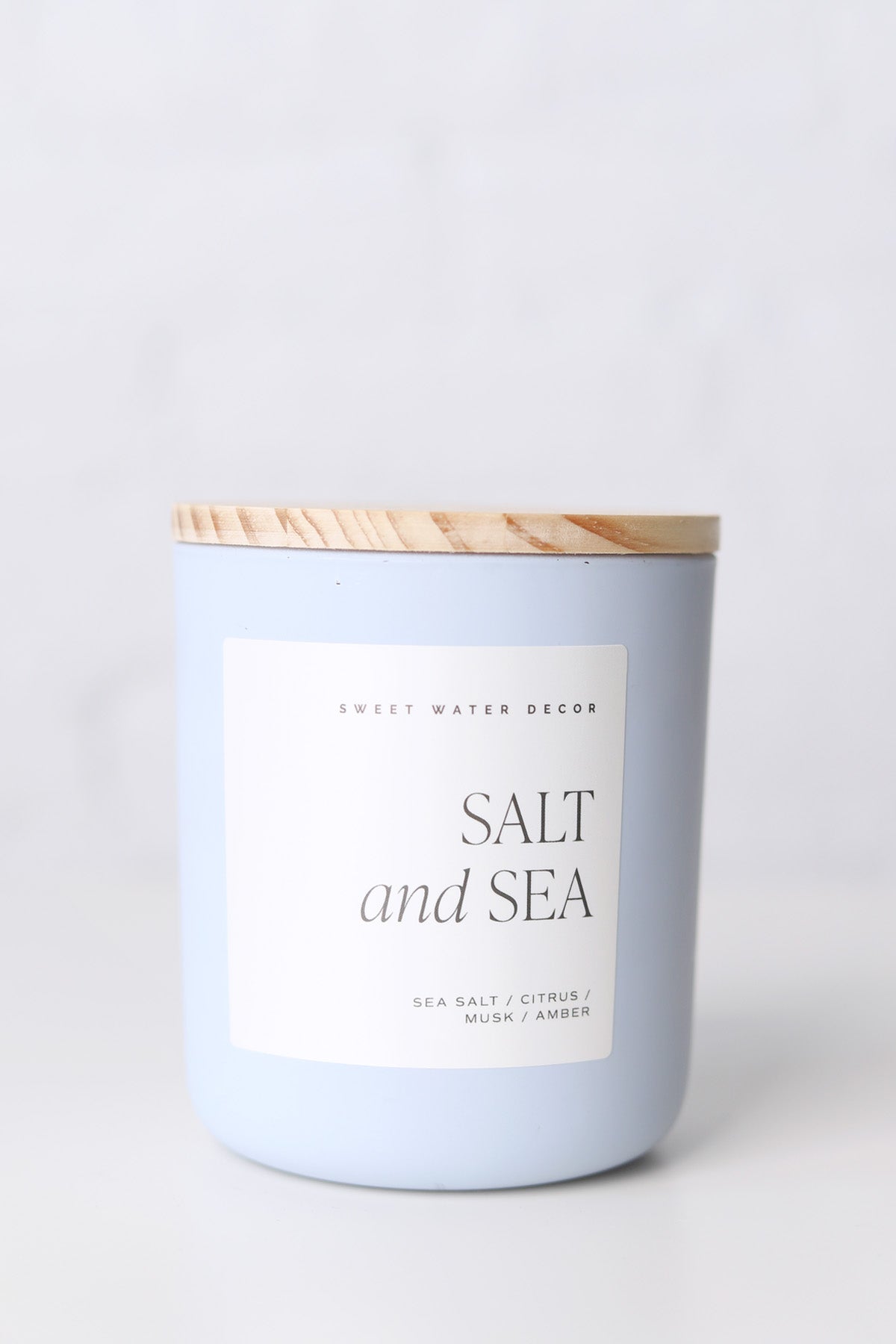 Salt and Sea 15 oz Soy Candle - Matte Blue