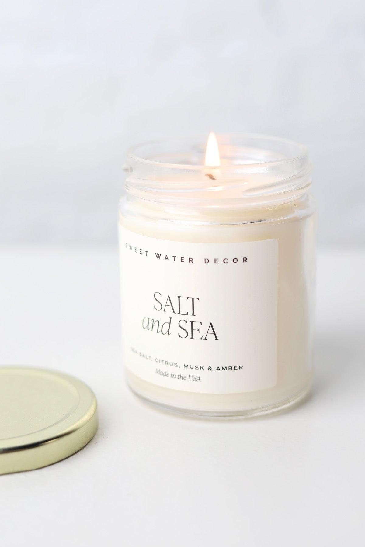 Salt and Sea 9 oz. Soy Candle - Clear Jar