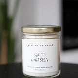 Salt and Sea 9 oz. Soy Candle - Clear Jar