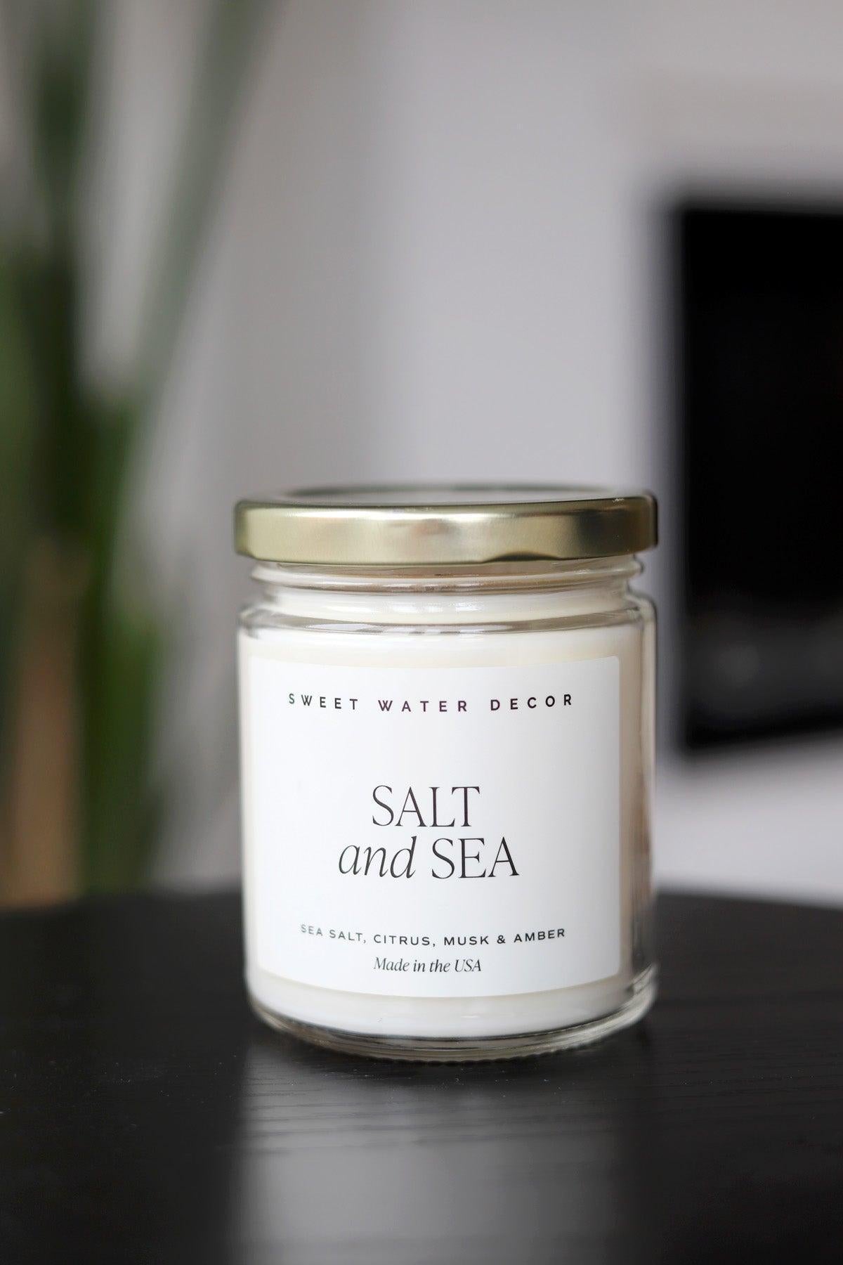 Salt and Sea 9 oz. Soy Candle - Clear Jar