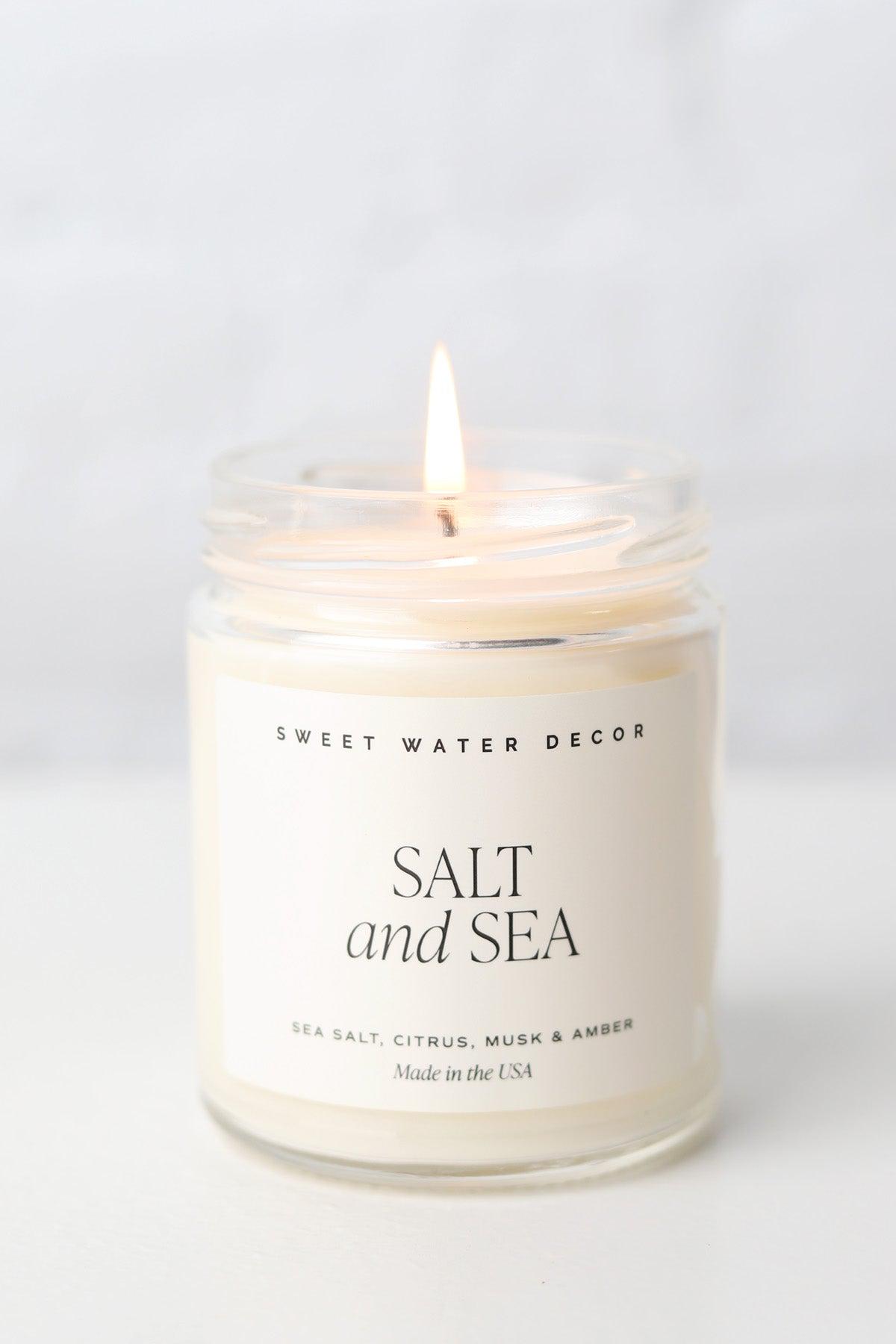 Salt and Sea 9 oz. Soy Candle - Clear Jar