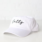 Salty Embroidered Baseball Cap - White