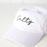 Salty Embroidered Baseball Cap - White