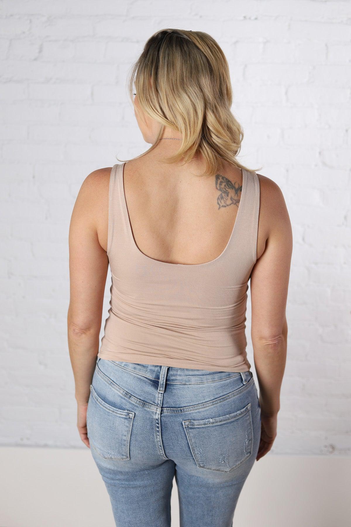 Sandrine Basic Scoop Neck Tank - Lt. Taupe - FINAL SALE