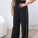 Savannah Finish Line Track Pants - Black