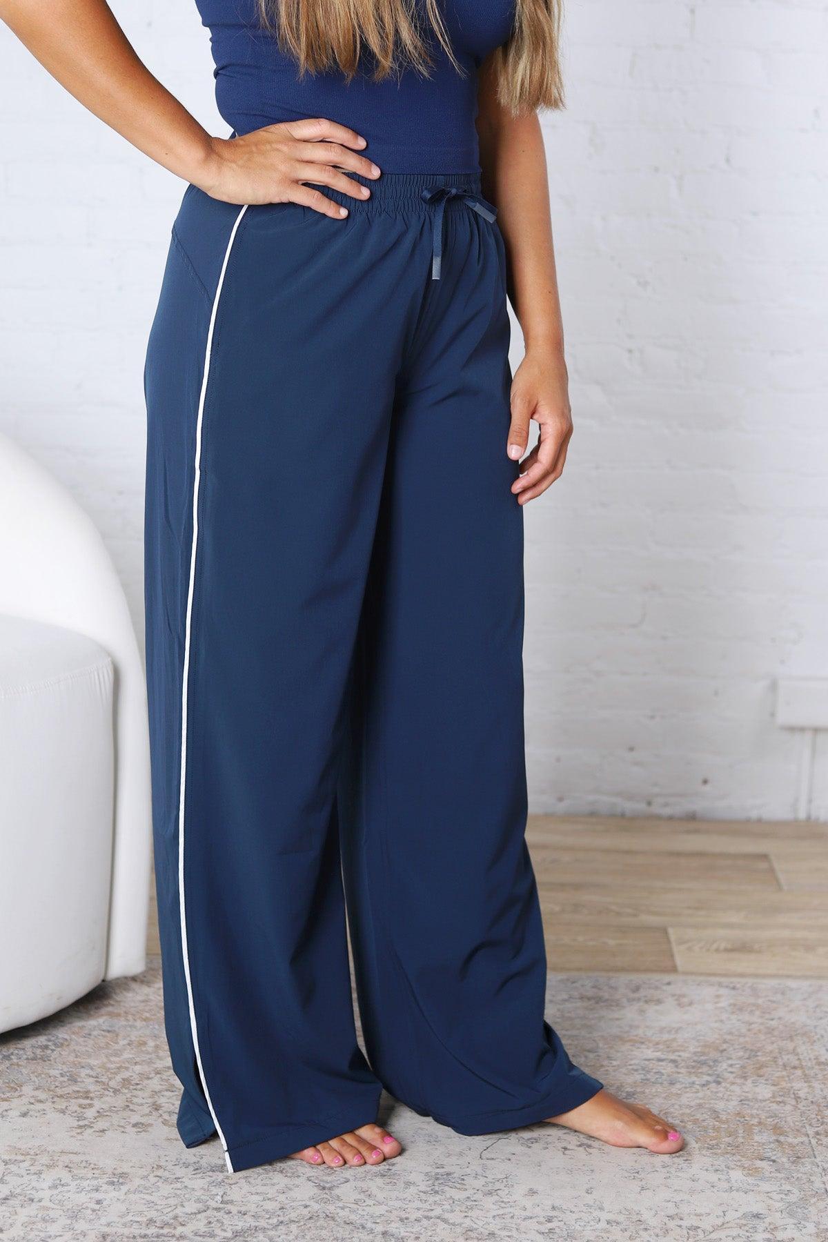 Savannah Finish Line Track Pants - Blue Thunder