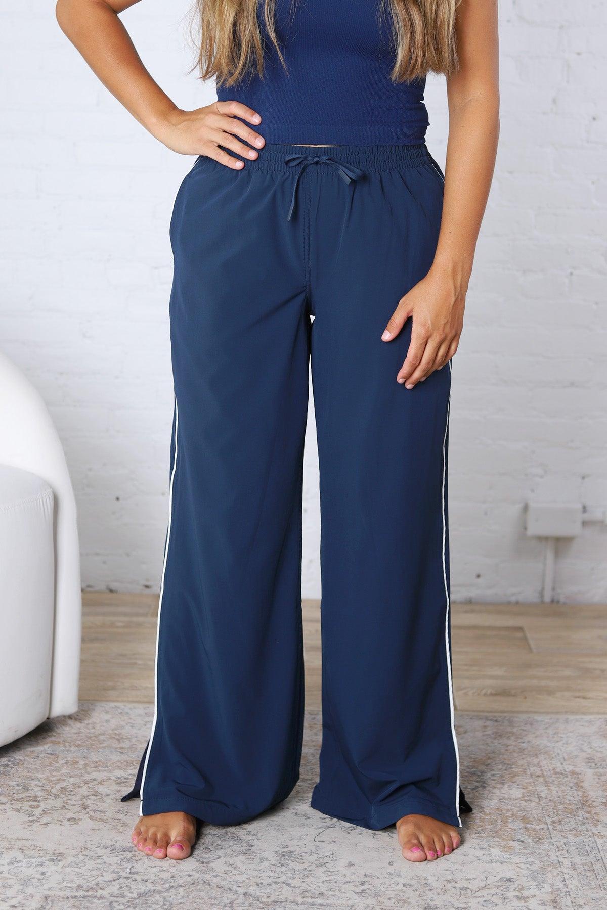 Savannah Finish Line Track Pants - Blue Thunder