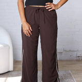 Savannah Finish Line Track Pants - Coffee Bean