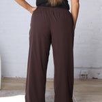 Savannah Finish Line Track Pants - Coffee Bean