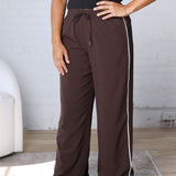 Savannah Finish Line Track Pants - Coffee Bean
