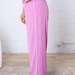 Savannah Finish Line Track Pants - Mulberry