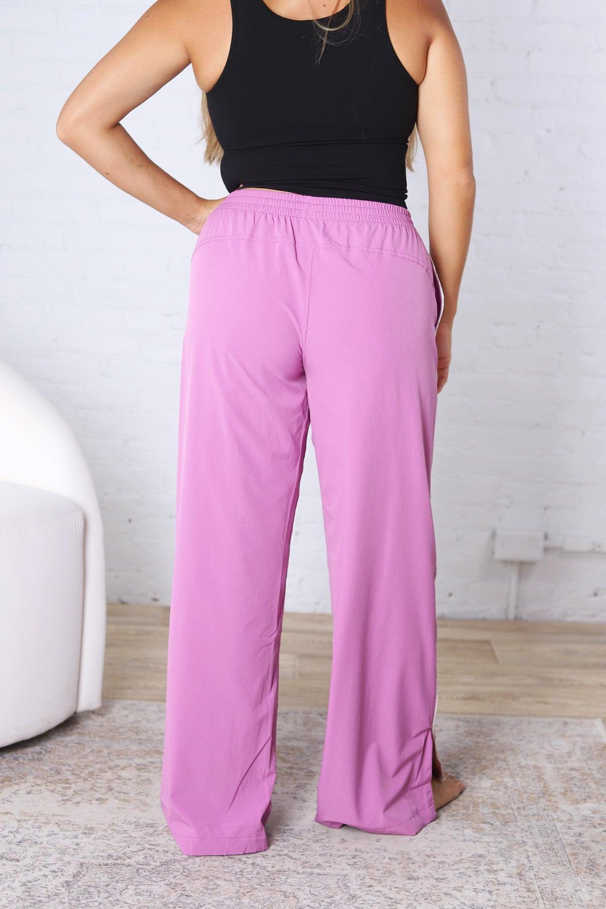 Savannah Finish Line Track Pants - Mulberry