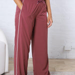 Savannah Finish Line Track Pants - Rosewood