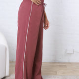 Savannah Finish Line Track Pants - Rosewood