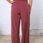 Savannah Finish Line Track Pants - Rosewood