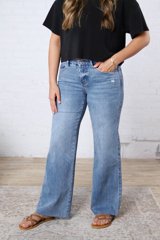 Scottie Mid Rise WL Vintage Wash Denim - Medium Blue
