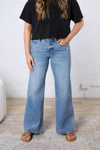 Scottie Mid Rise WL Vintage Wash Denim - Medium Blue