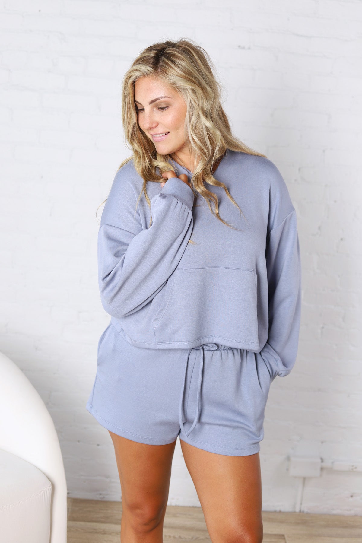 Scout Cozy Lounge Hoodie - Dusty Blue