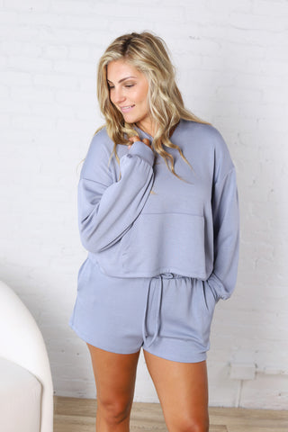 Scout Cozy Lounge Hoodie - Dusty Blue