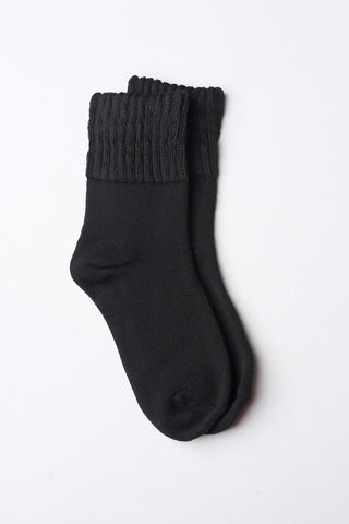Selayne Thick Crew Socks - Black