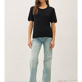 Selma Loose Fit S/S Sweater - Black