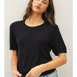 Selma Loose Fit S/S Sweater - Black