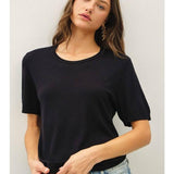 Selma Loose Fit S/S Sweater - Black