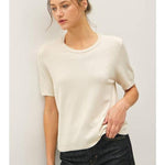 Selma Loose Fit S/S Sweater - Natural FINAL SALE