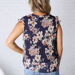 Seren Ruffle Sleeve Floral Top