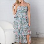 Serena Floral Chiffon Midi Dress