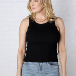 Serina Knit Tank - Black - FINAL SALE