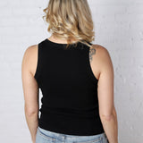 Serina Knit Tank - Black - FINAL SALE