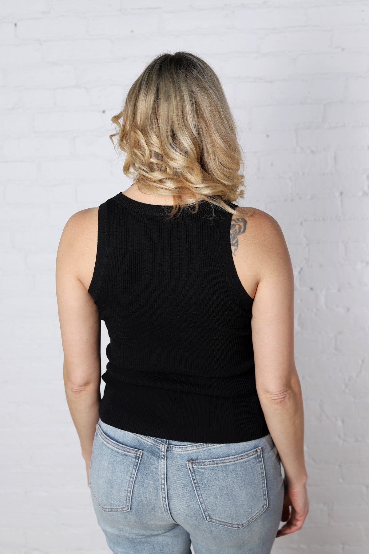 Serina Knit Tank - Black - FINAL SALE