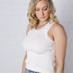 Serina Knit Tank - White - FINAL SALE