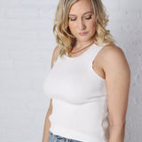 Serina Knit Tank - White - FINAL SALE