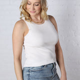 Serina Knit Tank - White - FINAL SALE