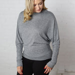 Shelby Dolman Sleeve Top - 2 Tone Grey