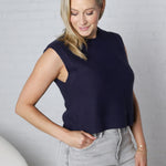 Sherry Knitted Top - Navy FINAL SALE