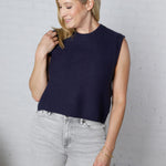 Sherry Knitted Top - Navy FINAL SALE