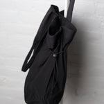 Skylar Nylon Side Cinch Tote - Black